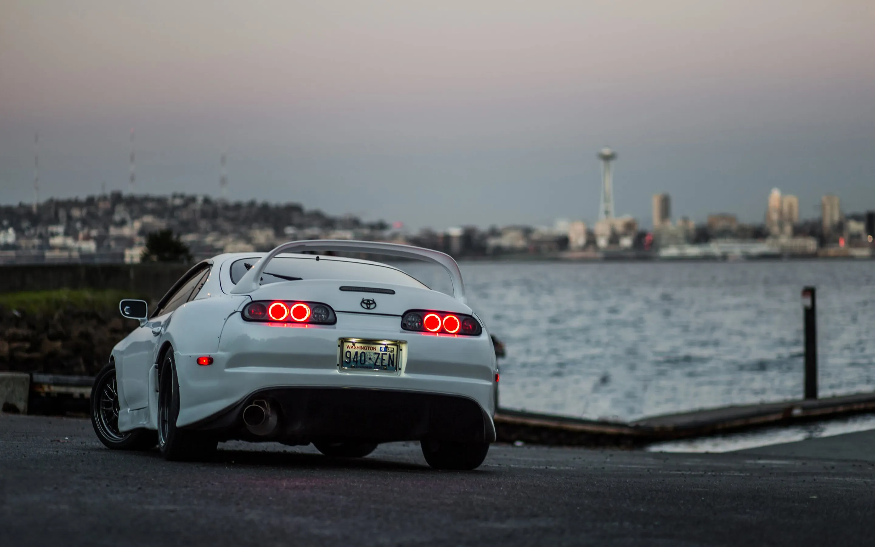 Picture of a White Toyota Supra